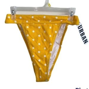 Out from under urban outfitters medium polka dot high cut bikini bottoms